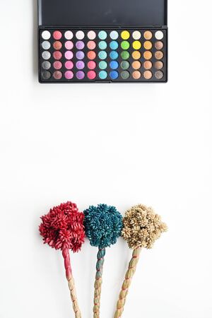 collection of make up and cosmetic beauty products arrangedの写真素材