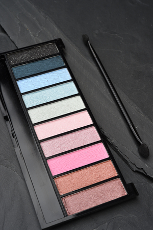 collection of make up and cosmetic beauty products arrangedの写真素材