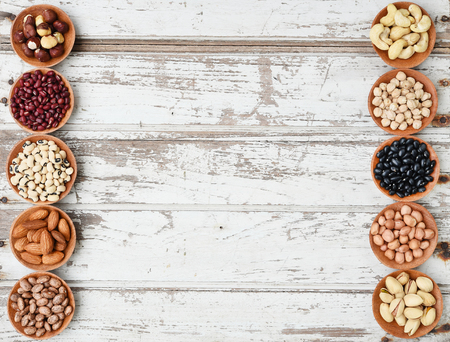 collection of different legumes for backgroundの写真素材