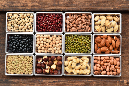 collection of different legumes for backgroundの写真素材