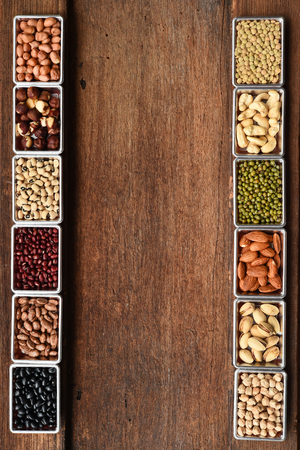 collection of different legumes for backgroundの写真素材