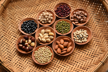 collection of different legumes for backgroundの写真素材