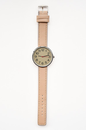 close up of wrist watches isolated on white backgroundの写真素材