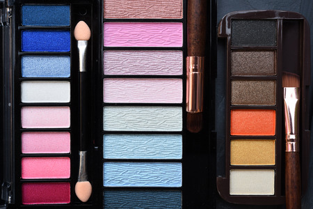 collection of make up and cosmetic beauty products arrangedの写真素材