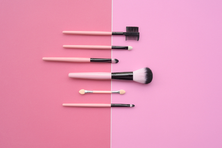 Set of makeup brushes for backgroundの写真素材