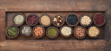 collection of different legumes for backgroundの写真素材