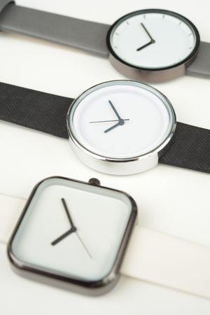 Set of multicolored wrist watches for backgroundの写真素材