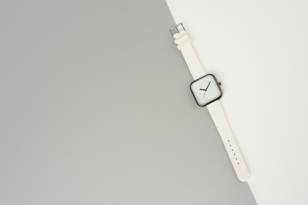 close up of white wrist watches for background