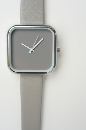 close up of gray wrist watches for background