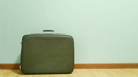 Vintage suitcase for travel for backgroundの写真素材