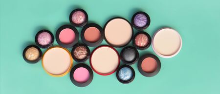 collection of make up and cosmetic beauty products arrangedの写真素材