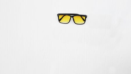 close up of wristwatches with sunglasses isolated on white backgroundの写真素材