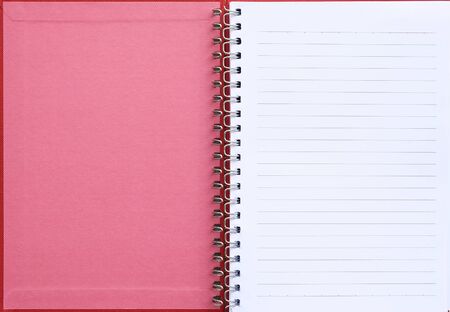 close up of notebook isolated on white backgroundの写真素材