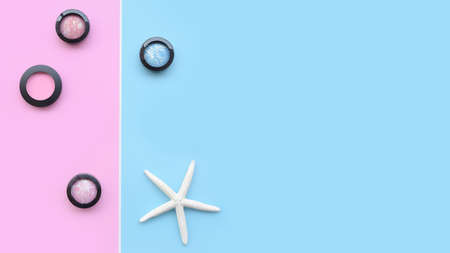 collection of make up and cosmetic beauty products arranged