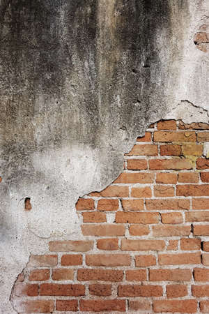 brick wall with cement wall texture for background