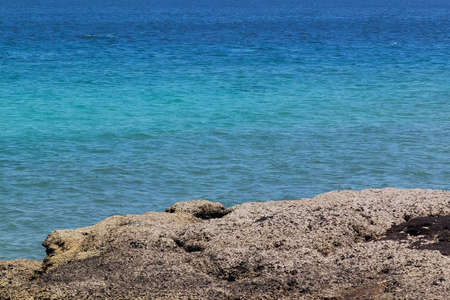 close up of blue sea water surface natural backgroundの写真素材