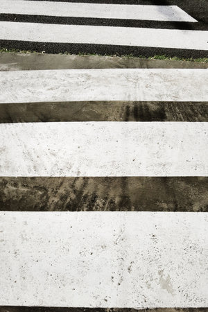 crosswalk on the road for safetyの写真素材