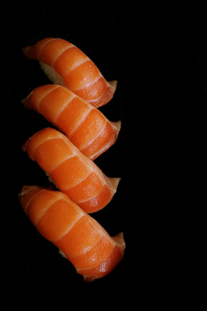 Sushi of salmon, Japanese foodの写真素材