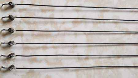 Electrical wires on cement wall for backgroundの写真素材