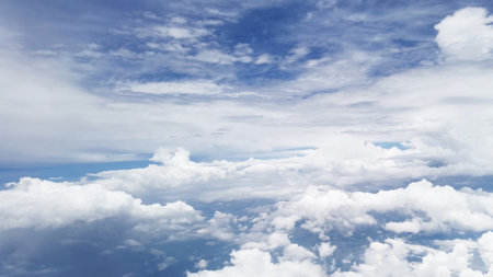 Beautiful blue sky with cloud in natureの写真素材
