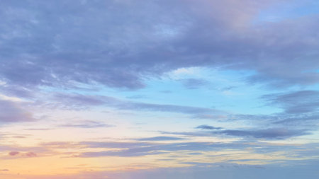 Beautiful blue sky with cloud in natureの写真素材