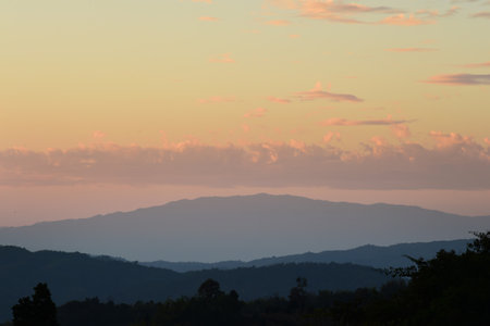 Beautiful landscape with mountains view, Thailandの写真素材