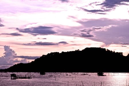 twilight and seaの写真素材
