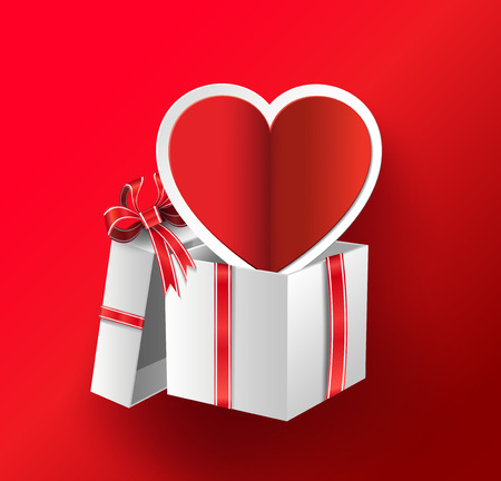 Heart Paper Sticker.vector illustration.のイラスト素材