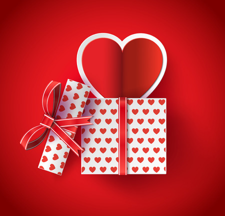 Heart Paper Sticker.vector illustration.のイラスト素材
