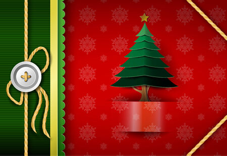 Christmas Greeting Card. Merry Christmas lettering, vector illustrationのイラスト素材