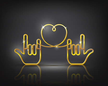 Hand Love vector for valentine's day .のイラスト素材