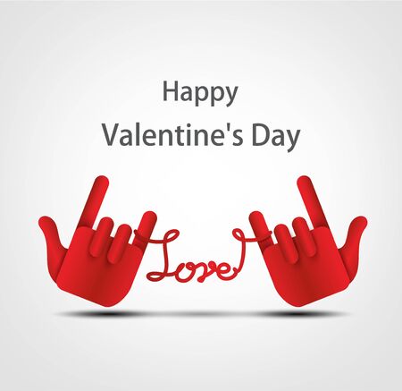 Hand Love vector for valentine's day .のイラスト素材