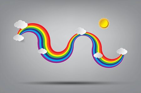 vector rainbow backgroundのイラスト素材
