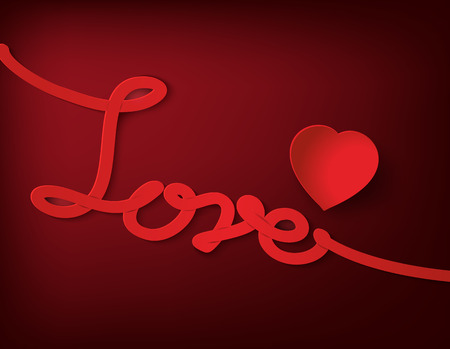 Vector illustration of Valentines day. Abstract paper 
hearts.のイラスト素材