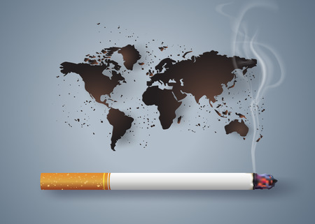 Illustration of concept no smoking day worldのイラスト素材