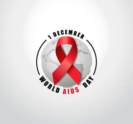 1st December, World Aids Day.Banner Background Illustration.のイラスト素材