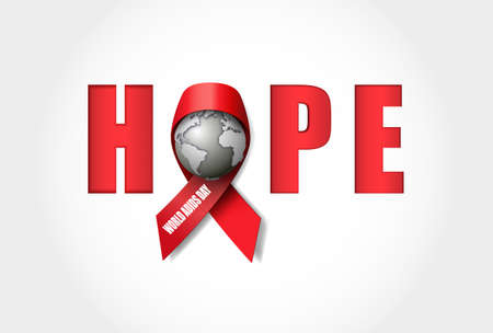 1st December, World Aids Day.Banner Background Illustration.のイラスト素材