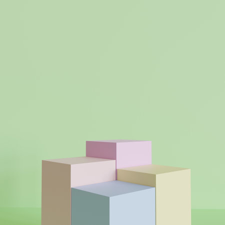 3d rendering, the image of mock-up podium abstract background. pastel podium background can be used as background for cosmetic or any product things banner designの写真素材