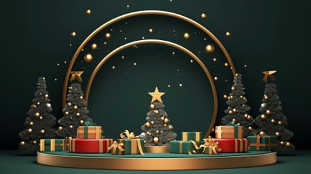 Christmas decoration  background AI-Generatedの素材