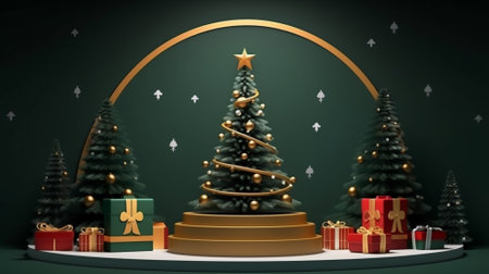 Christmas decoration  background AI-Generatedの素材