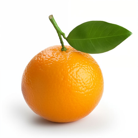 Tangerine on isolated white background Generative AIの素材