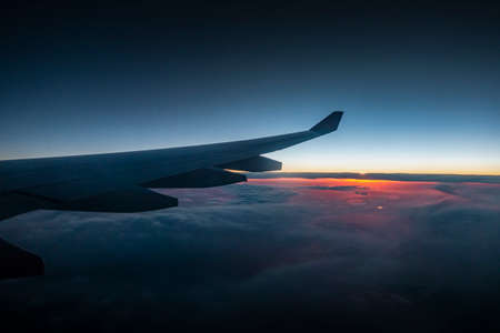 Nice view from airplaneの写真素材