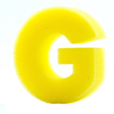 Alphabet Letter sponge on white backgroundの写真素材