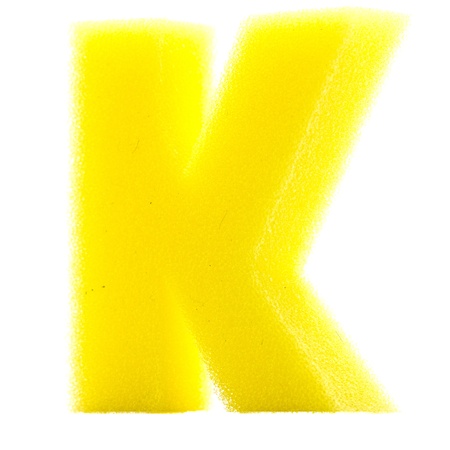 Alphabet Letter sponge on white backgroundの写真素材