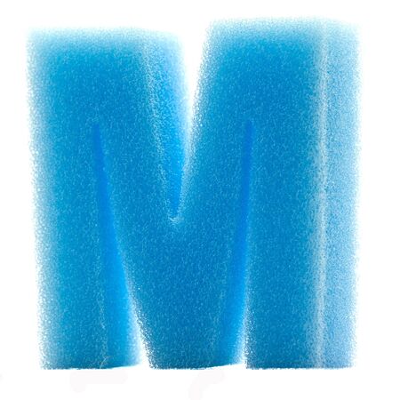 Alphabet Letter sponge on white backgroundの写真素材