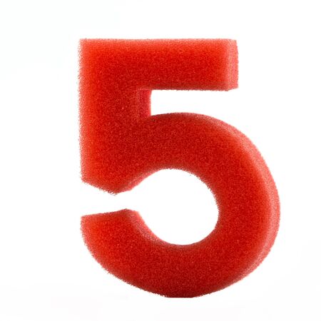 alphabet number letter sponge on white background