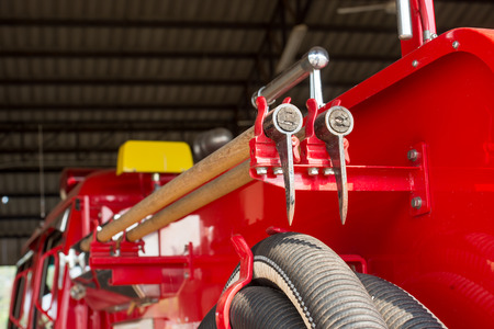 firefighter truck and tools