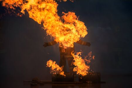 Firefighters trainingの写真素材