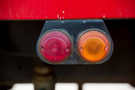 firefighter truck and toolsの写真素材