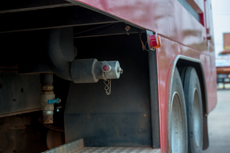firefighter truck and toolsの写真素材